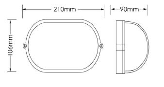 Synerji Large Oval White Bulkhead