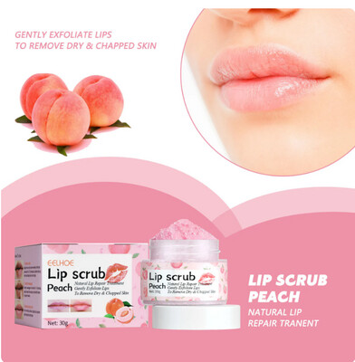 Peach lip scrub