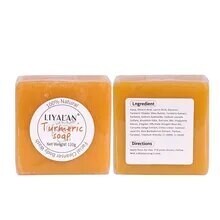 Turmeric Soap Face Cleansing Anti Acne Skin Brighten Remove Pimples Dark Spot Lightening Handmade Ginger Essential Oil Body Bath