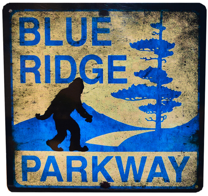 12 x 12 Blue Ridge Bigfoot Sign