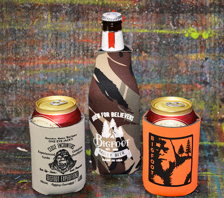 Bigfoot Can and Bottle Coozies Set of Two