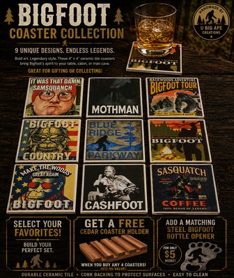 4 Piece Coaster Set with FREE Stand - Originals