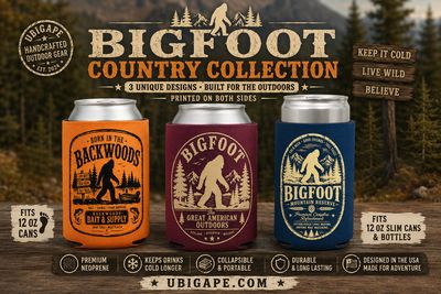 Bigfoot Can and Bottle Country Collection Coozies Set of Three