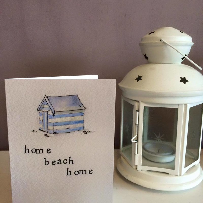 Home Beach Home Greetings card