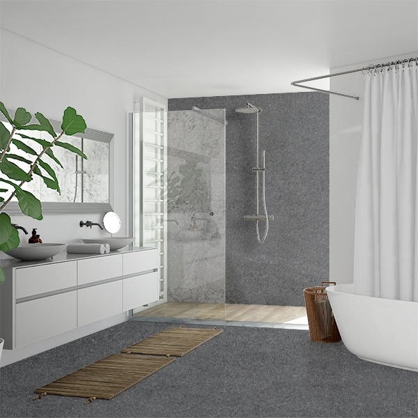 Hormigón gris oscuro vinilo suelos y azulejos VDFDS1009