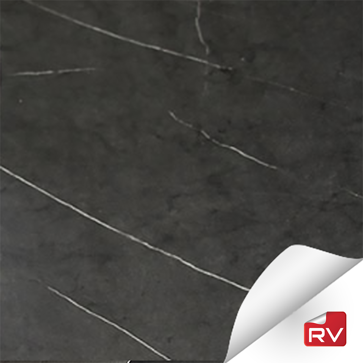 Marmol negro mate Vinilo RVKM1520