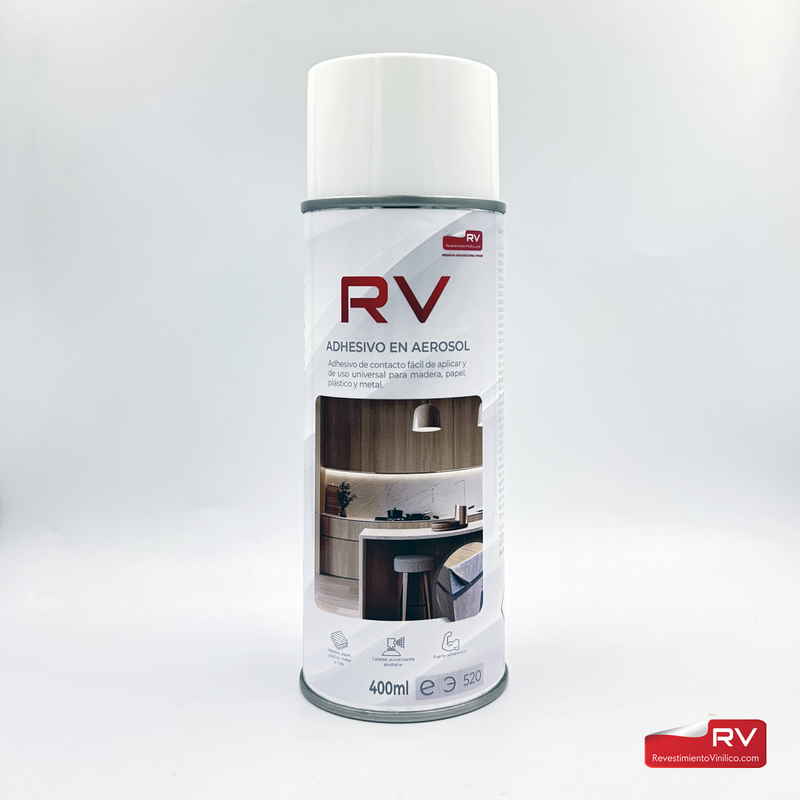SPRAY ADHESIVO FUERTE VINILO RV – Máxima Fijación con Acabado Ultra Fino. 400ml.