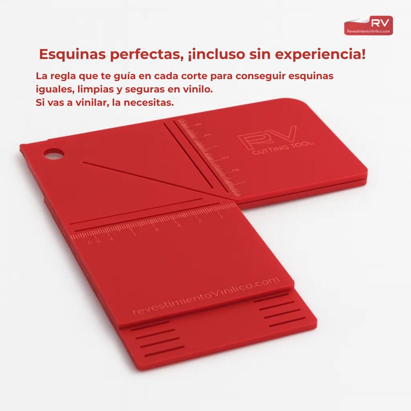 Regla especial para vinilar esquinas Regla especial para vinilar esquinas