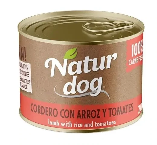 Naturdog Cordero con Arroz y Tomates 200gr