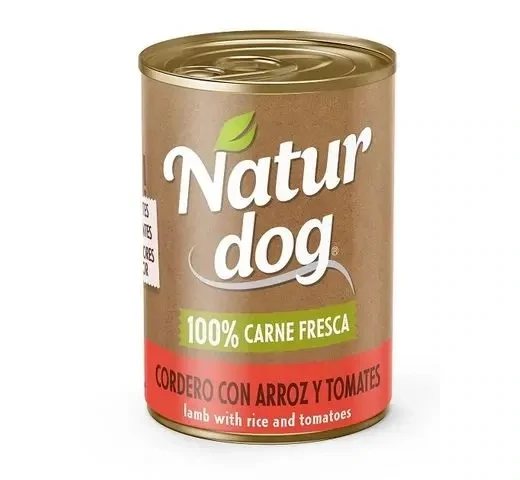 Naturdog Cordero con Arroz y Tomates 400gr