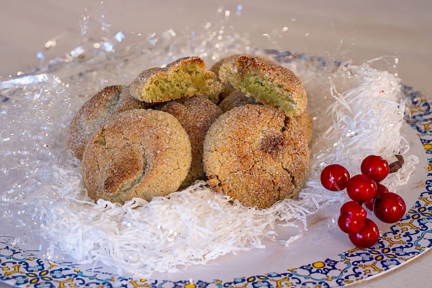 Dolci di Mandorla con Pistacchio