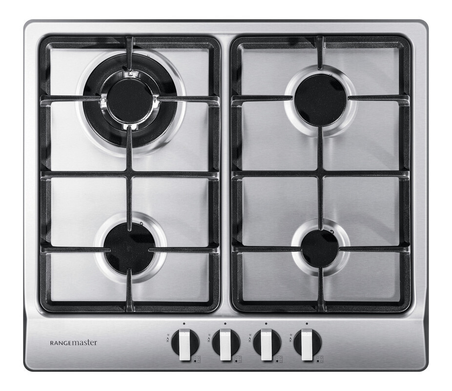 ​Rangemaster RMB60HPNGFSS 4 Burner Hob - Stainless Steel