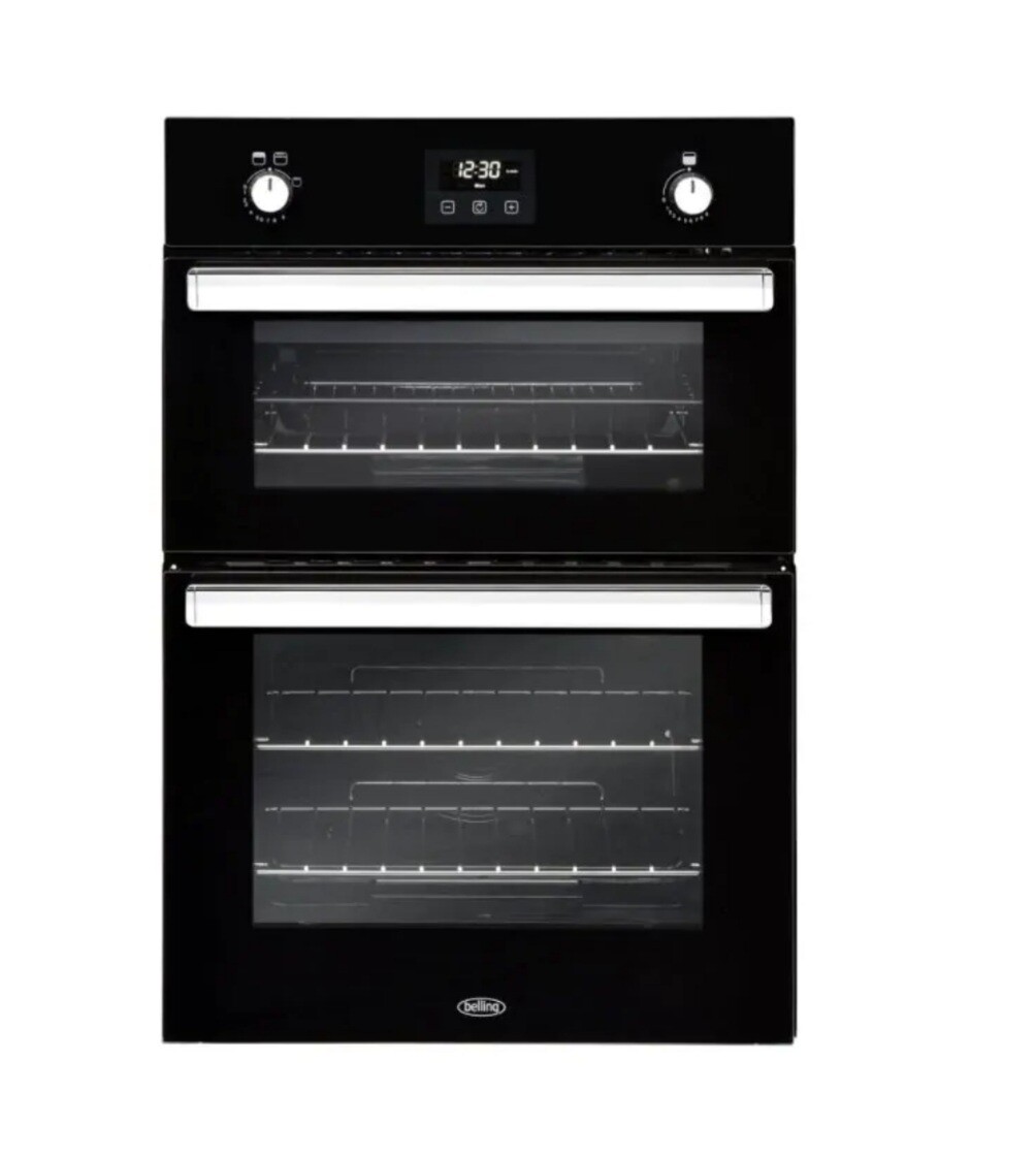 Belling 90cm Double Gas Oven with Electric Grill - Black