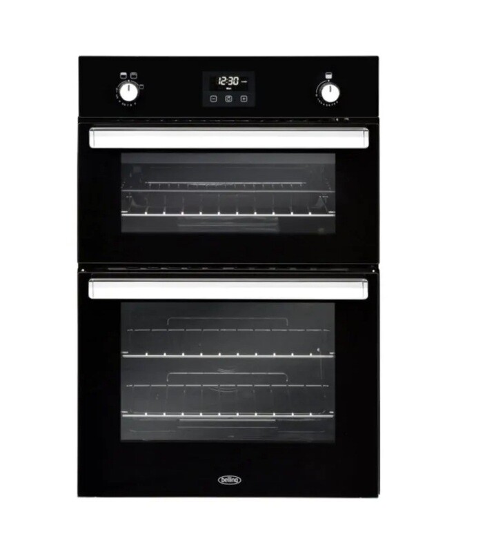 Belling 90cm Double Gas Oven with Electric Grill - Black