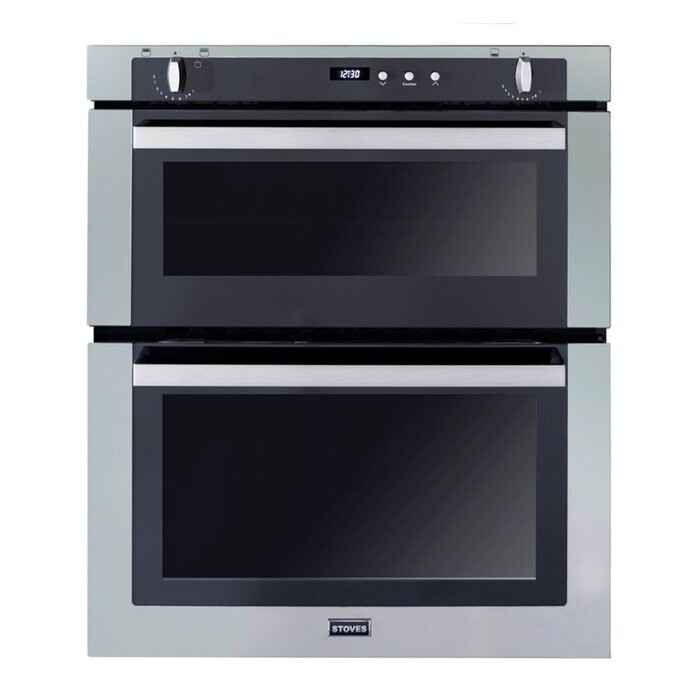 Stoves 70cm Built Under Counter Double Gas Oven with Electric Grill - Stainless Steel