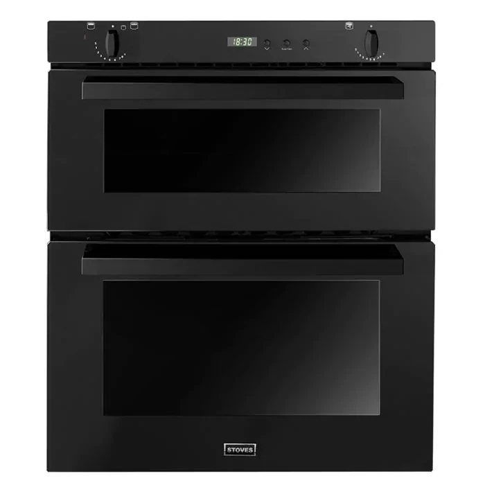 Stoves 700 Double Oven with Electric Grill - Black