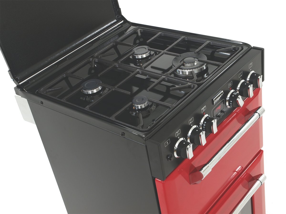 Stoves Richmond Mini Range 55cm Dual Fuel Cooker - Jalapeno Red