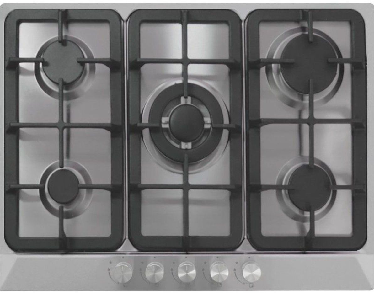 CATA 70cm 5 Burner Gas Hob – Stainless Steel CATA 70cm 5 Burner Gas Hob – Stainless Steel