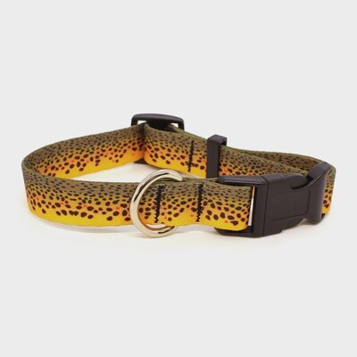 Repyourwater Brown Trout Dog Collar
