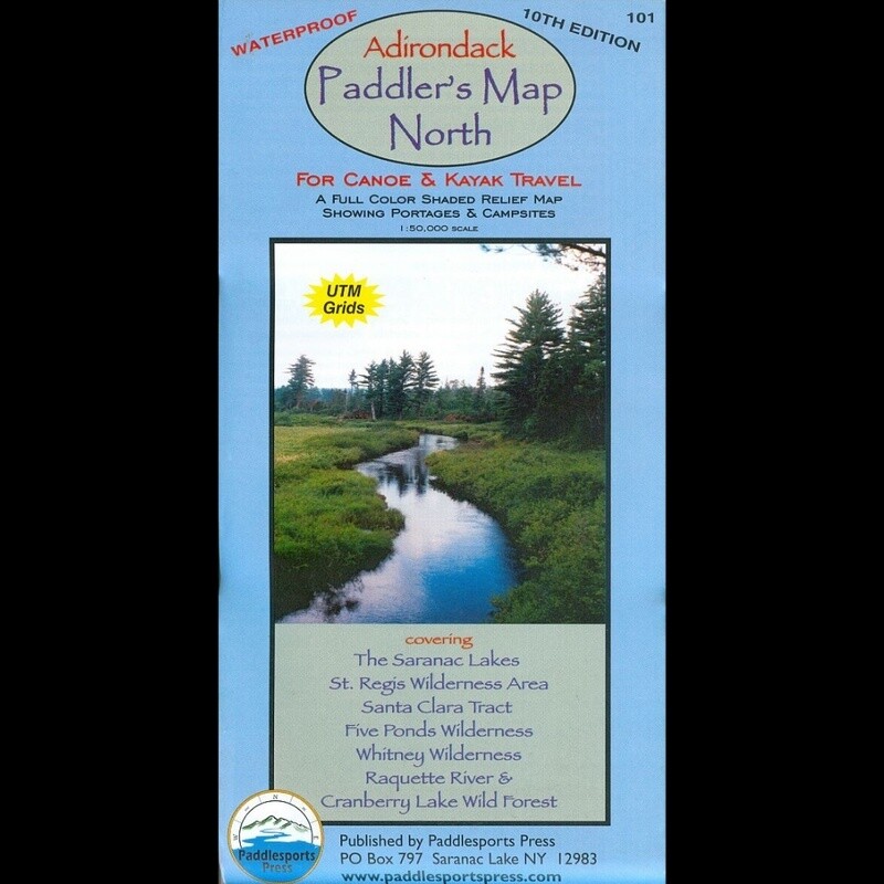 Adirondack Paddlers Map- North- Canoe and Kayak Travel