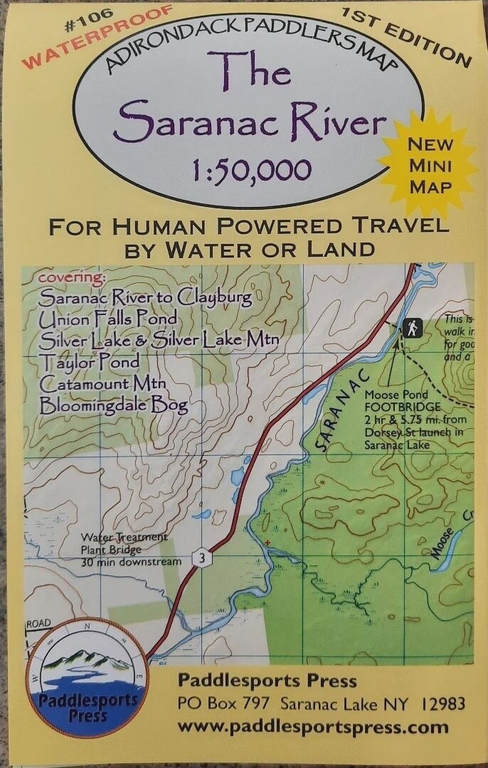 Adirondack Paddlers Map- The Saranac River