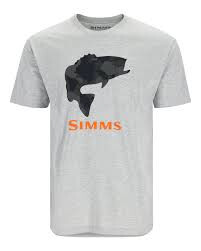 Simms Men's Bass Fill T-Shirt - Grey Heather