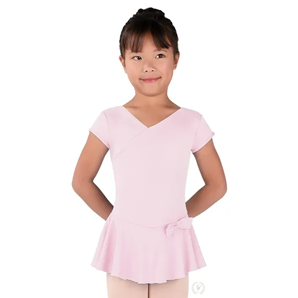 4440 Mock Wrap Skirted Leotard