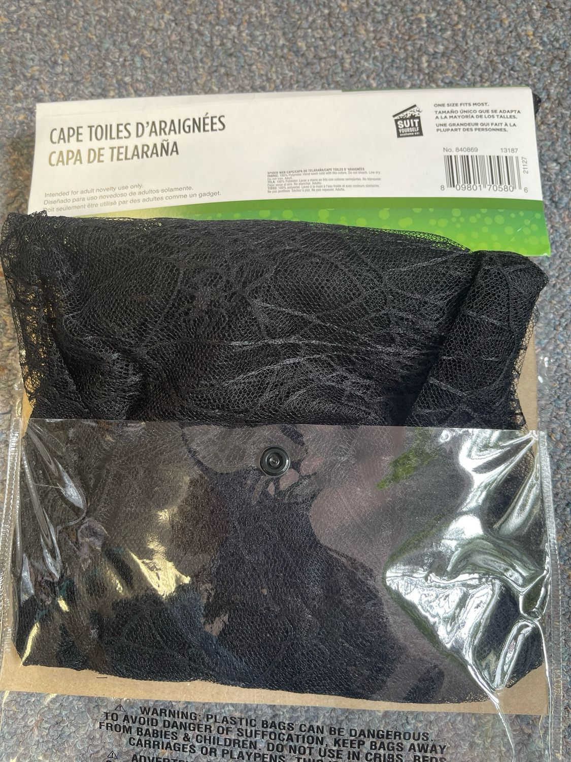 840869 Witch Spider Web Cape