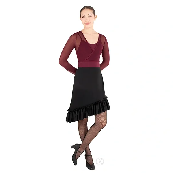 13672 Womens Ruffle Ballroom Skirt