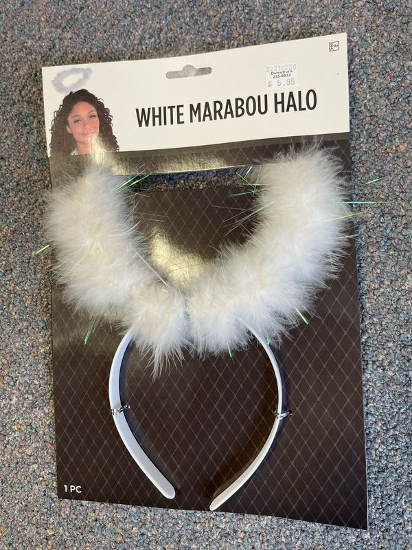 840330 White Marabou Halo