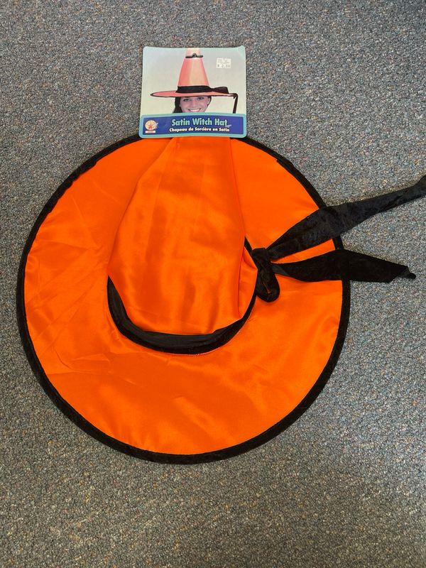 49458 Satin Witch Hat ORANGE
