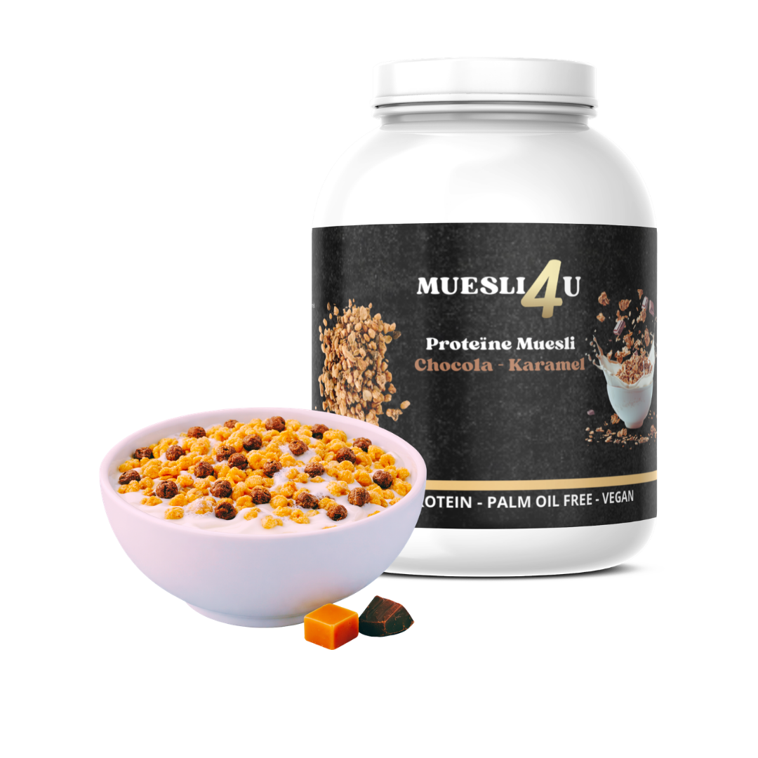 Muesli 4U - Chocolate Caramel (2 stuks) Protein Muesli 4U - Chocolate Caramel (2 stuks) Protein