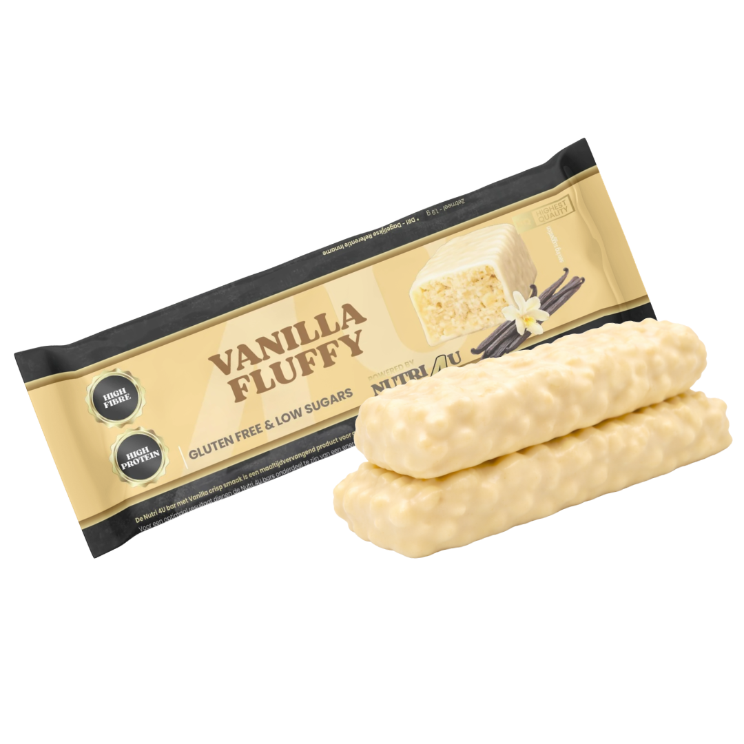 Bar 4U - Fluffy Vanilla Crisp (42 stuks) Protein Bar 4U - Fluffy Vanilla Crisp (42 stuks) Protein
