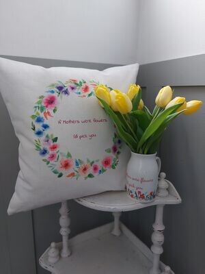 Ceramic Jug Tulip Bouquet & Matching Special Mother's Cushion