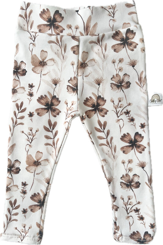 Legging Bruine Bloemen