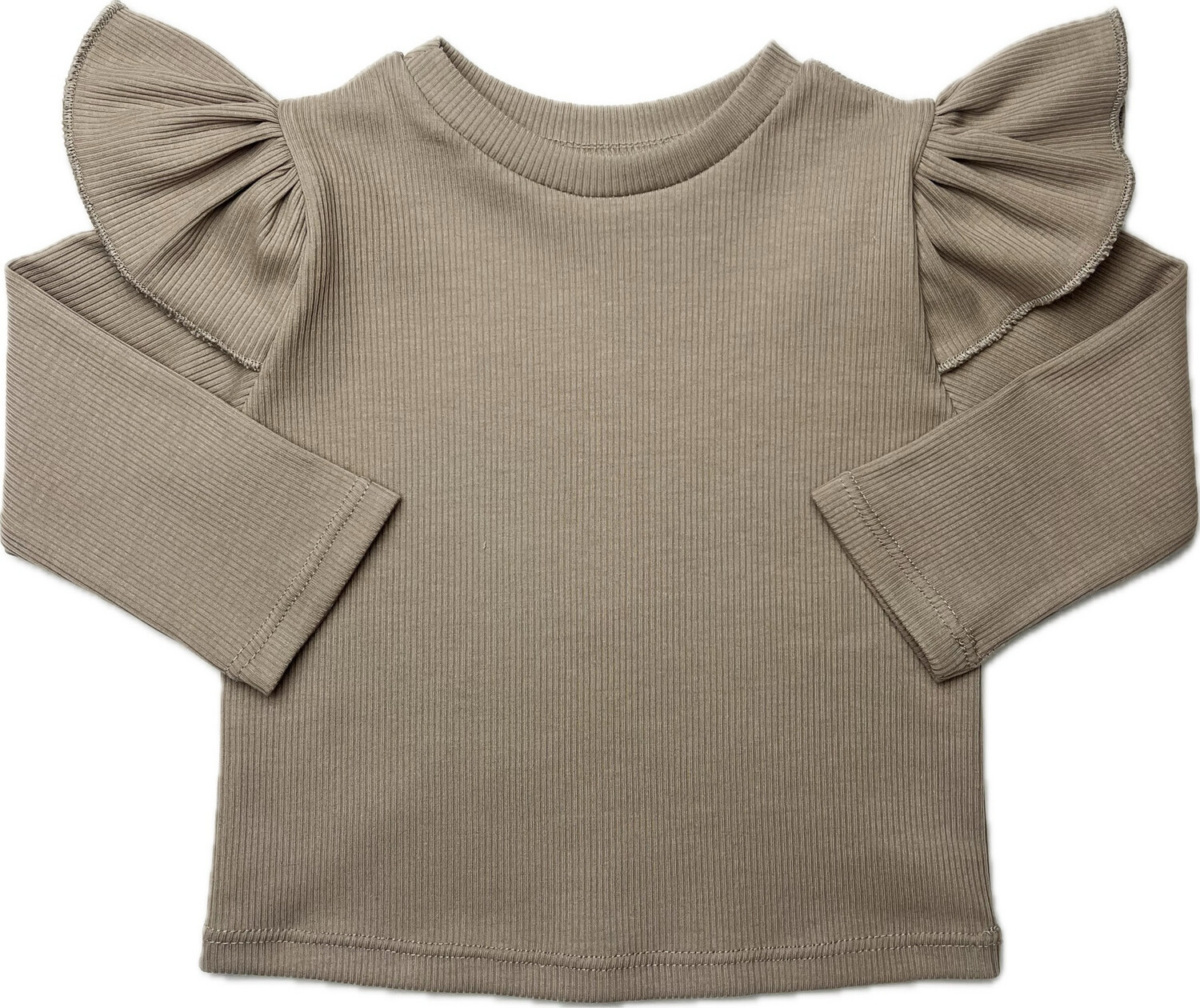 Shirtje Ruffle Taupe