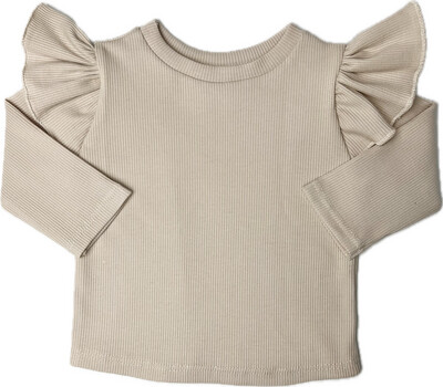 Shirtje Ruffle Beige