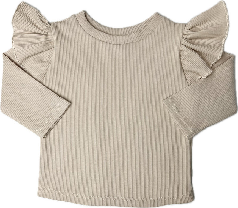 Shirtje Ruffle Beige