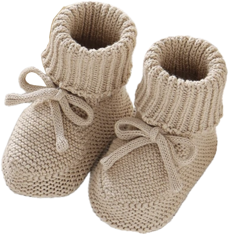 Newborn slofjes beige
