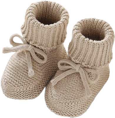 Newborn slofjes beige