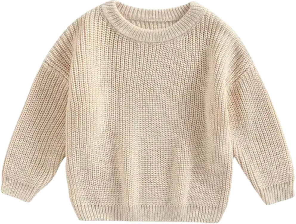 Gebreide trui beige