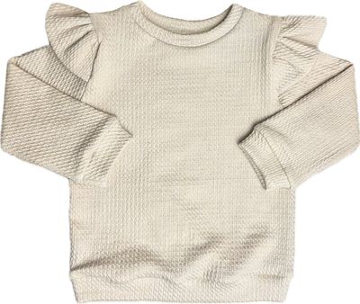 Trui ruffle beige