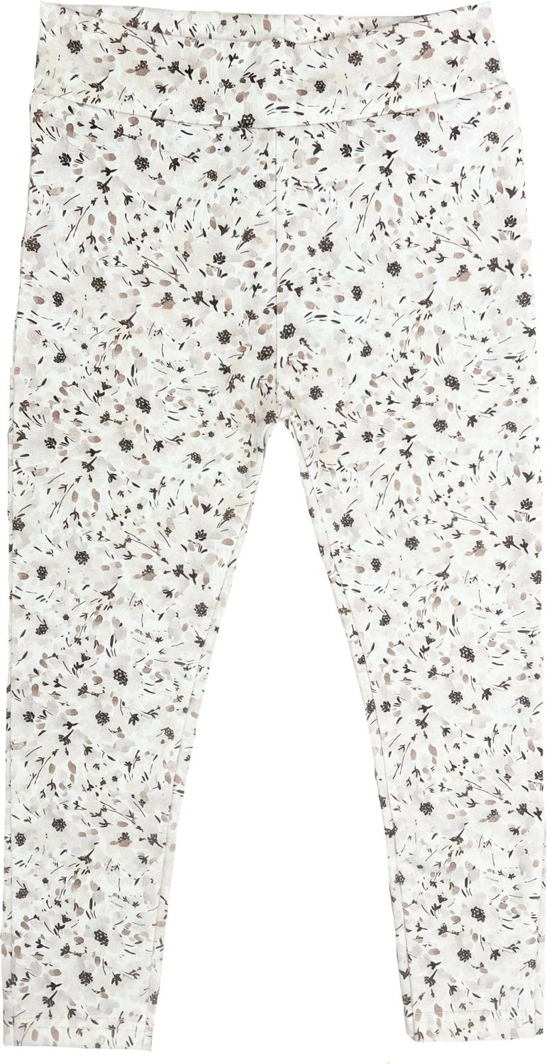 Legging witte/beige bloemen