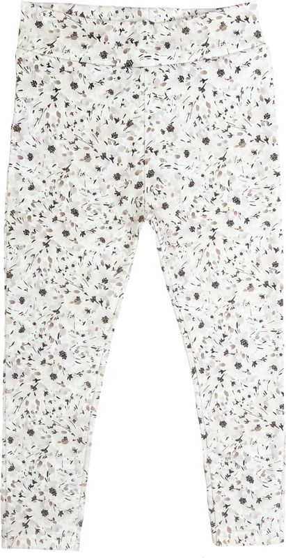 Legging witte/beige bloemen