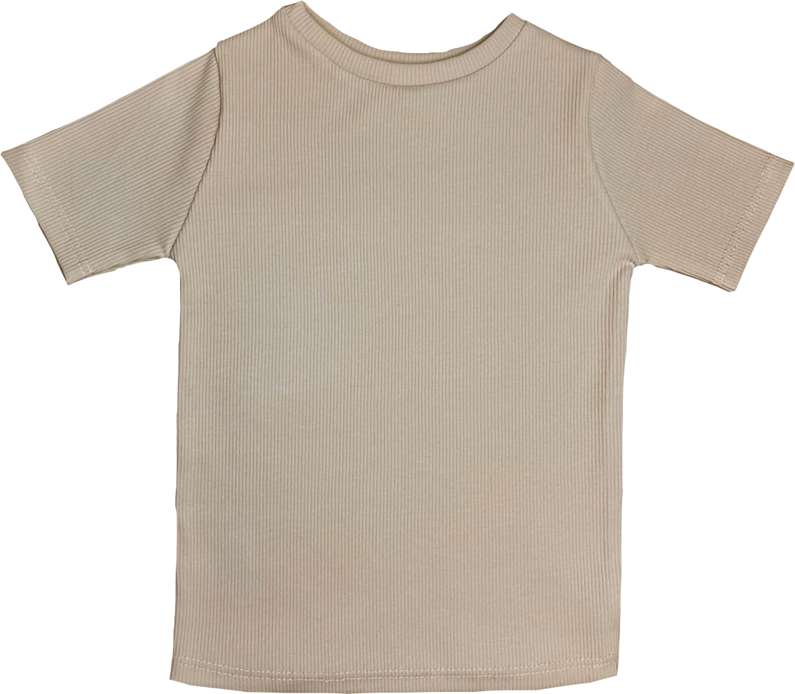 Shirtje beige rib