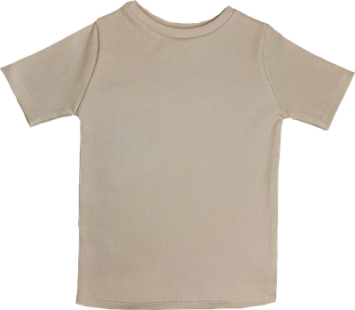 Shirtje beige rib