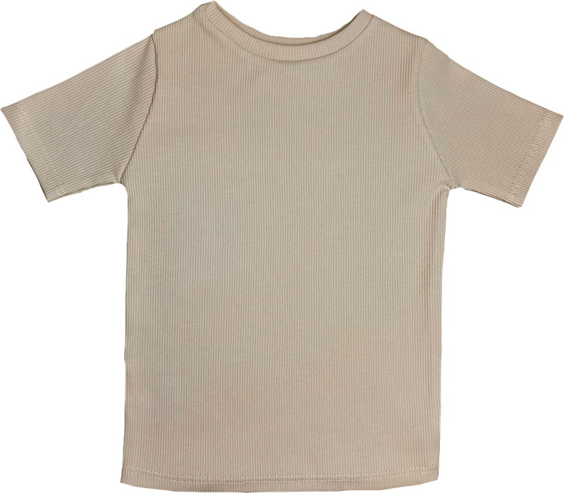 Shirtje beige rib