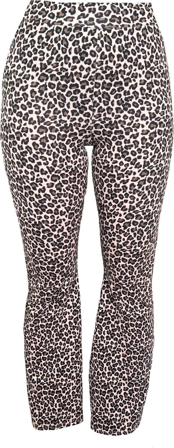 Flared broek panterprint