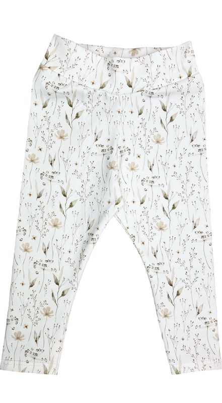 Legging beige droogbloemen