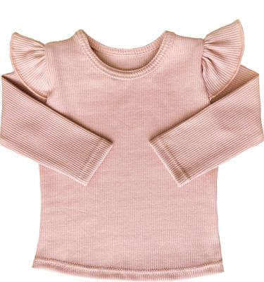 Shirtje ruffle roze